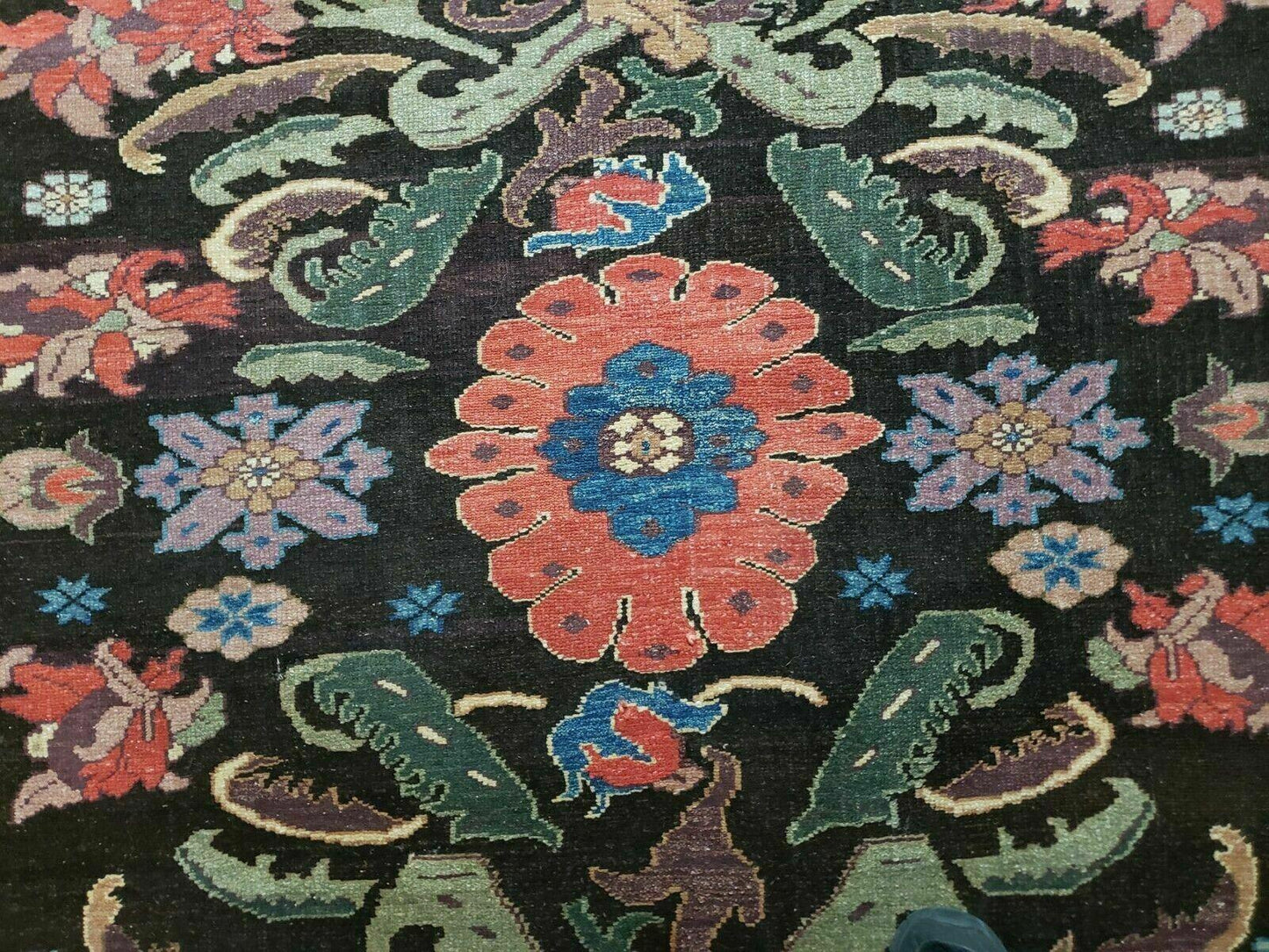 Antique Karabagh Caucasian Rug Handmade Wool Carpet Organic Dye 4 Ft 5 In By 16 Ft 1 In