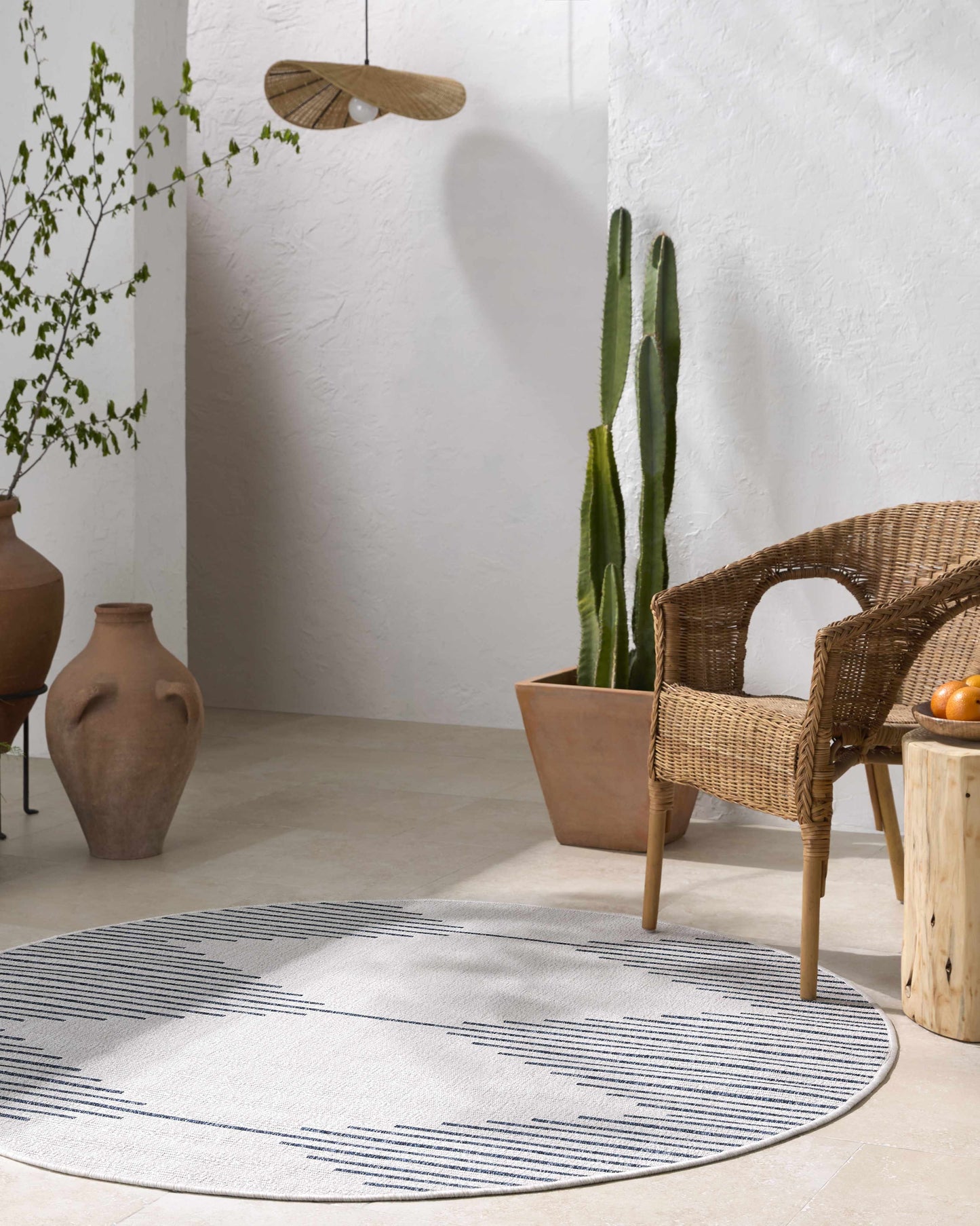 Stephan Blue Outdoor Area Rug - Stylish Durable Patio Decor