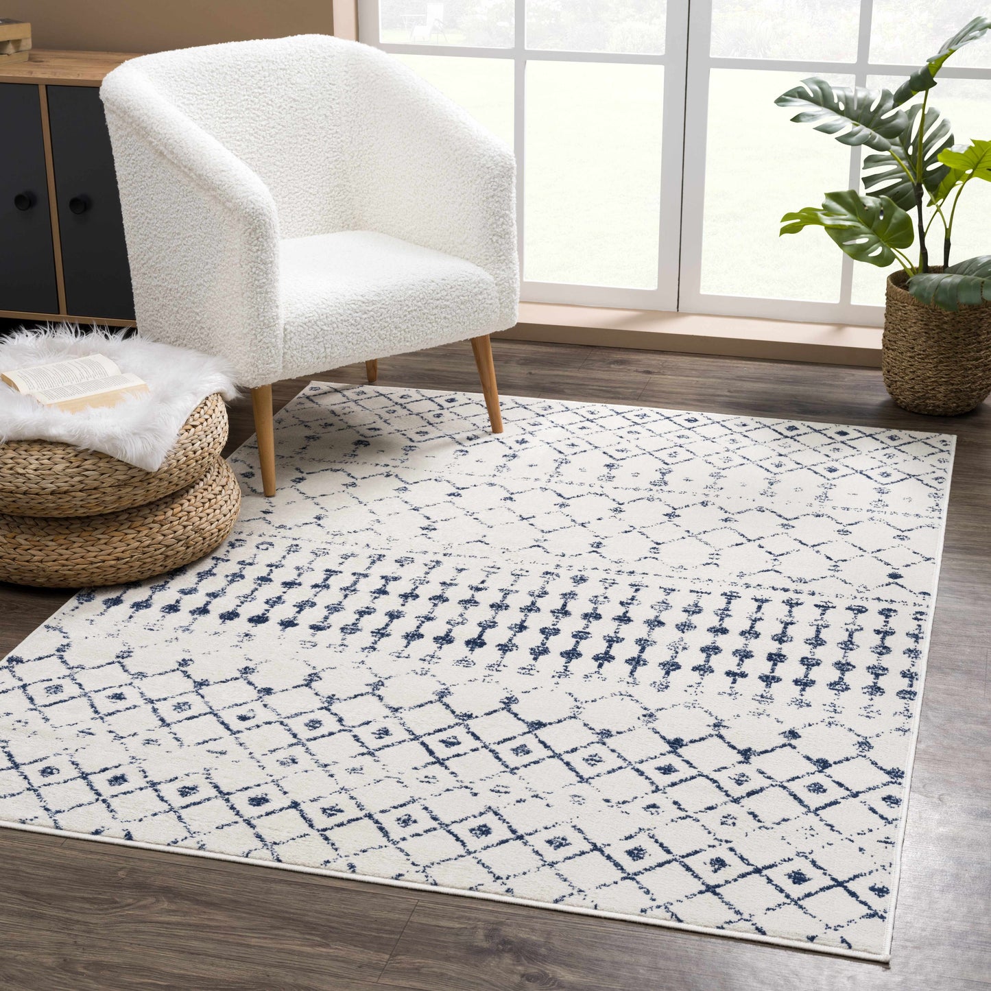 Modern Area Rug - Tigrican Blue 2332 Stylish Soft Durable Home Decor