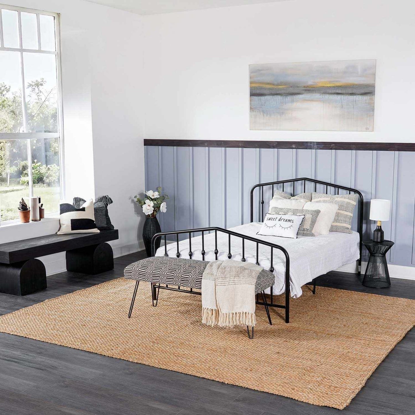 Braided Jute Area Rug - Eco-Friendly Natural Fiber Floor Decor