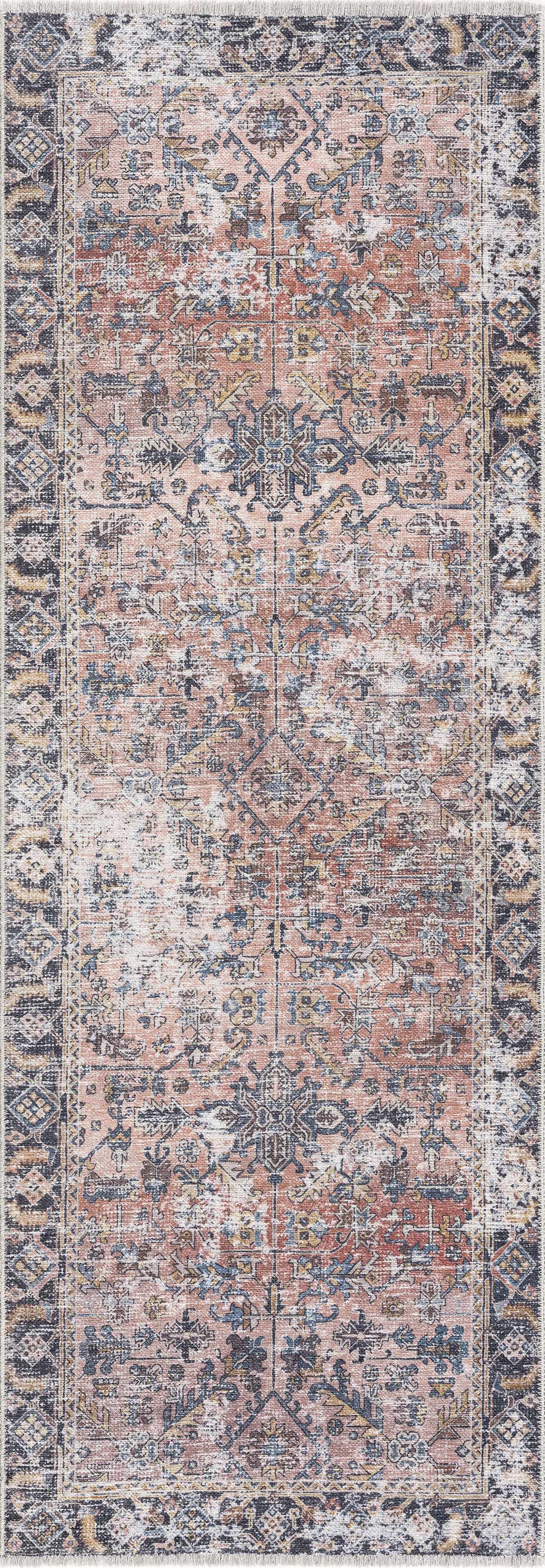Washable Peach Area Rug - Holi-2305 Stylish Home Décor