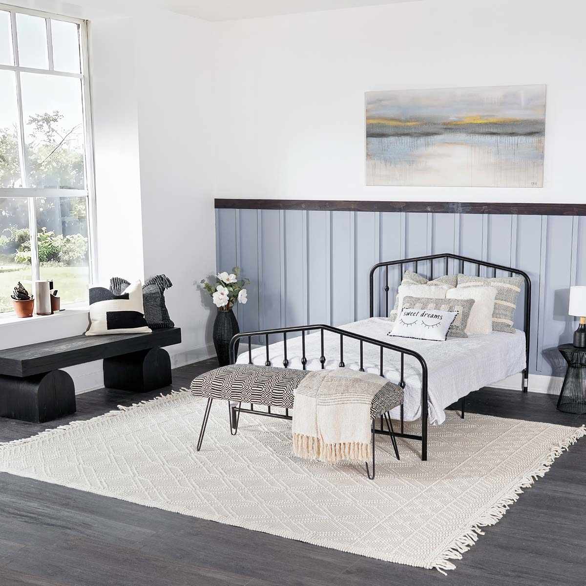 Beige Wool Rug - Ramsbury Trellis Design for Cozy Interiors