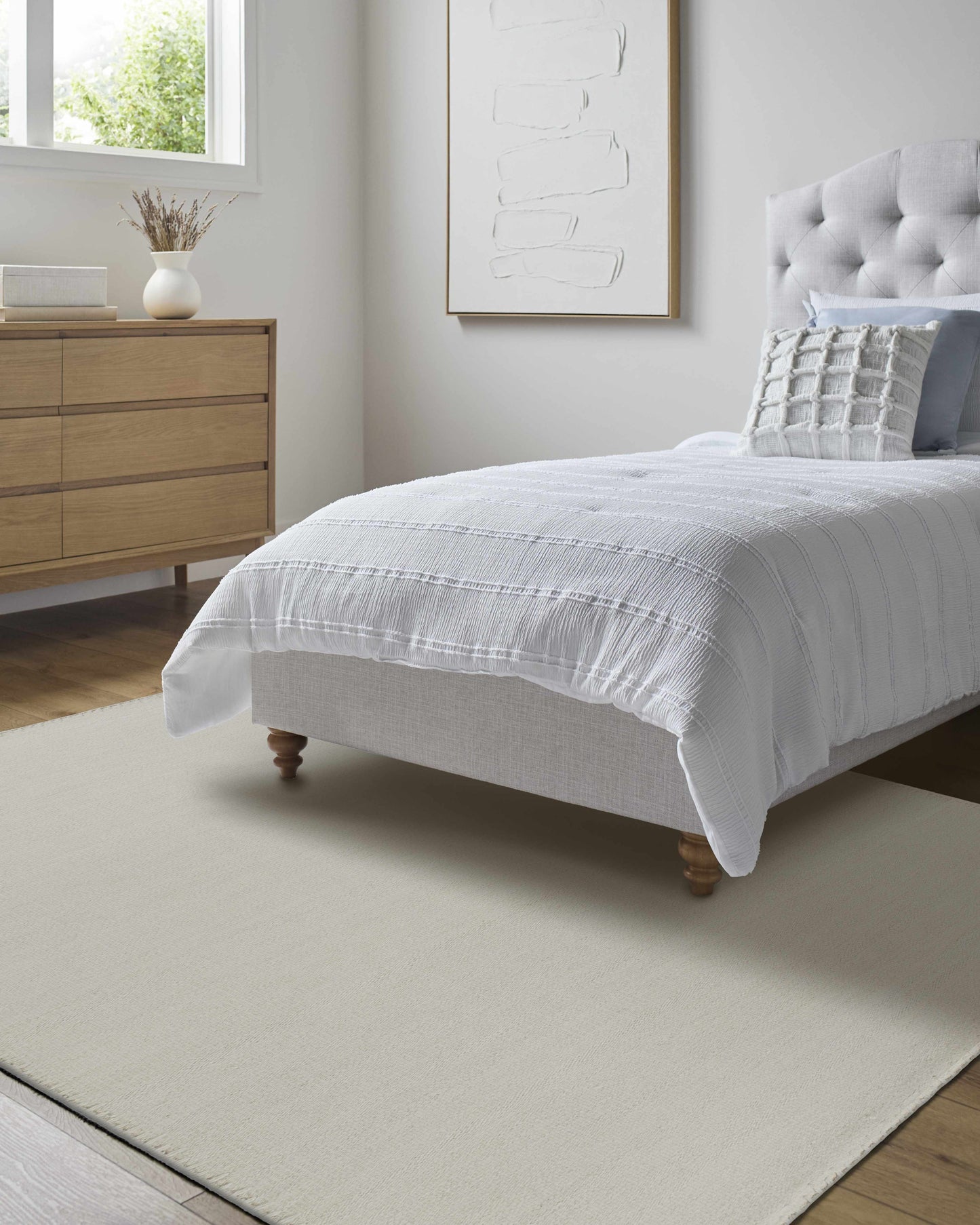 Soft Ayumu Area Rug - Modern Cozy Living Room Design