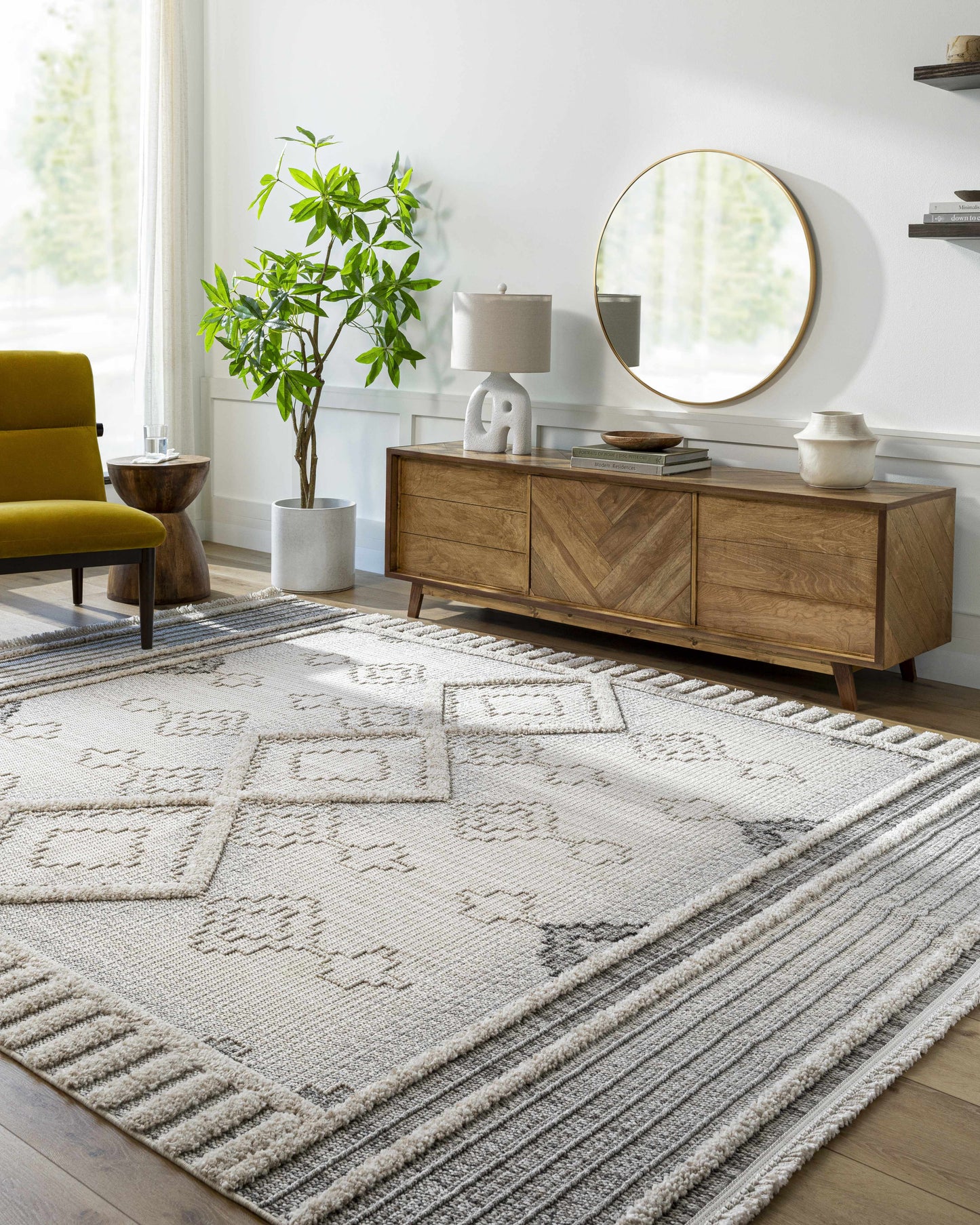 Rustic Area Rug - Amaga Collection for Cozy Home Decor