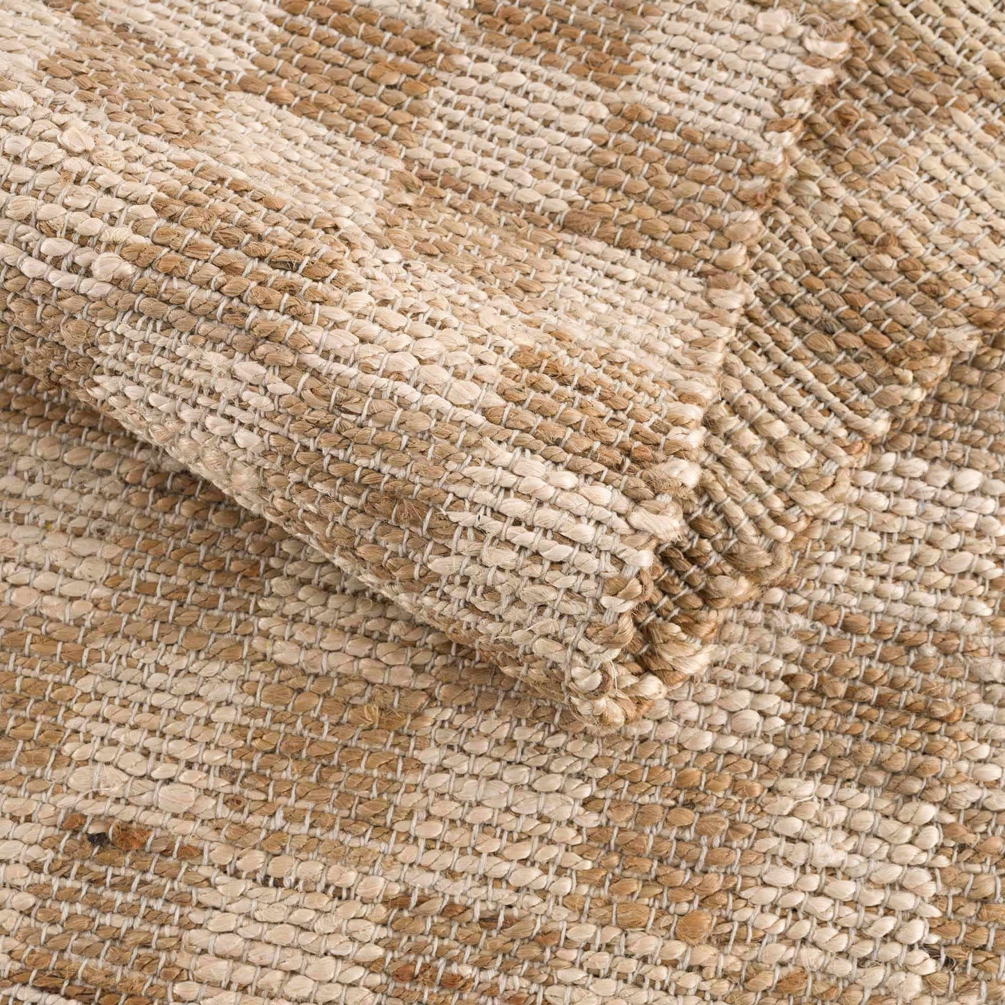 Checkered Jute Area Rug - Eco-Friendly Home Decor