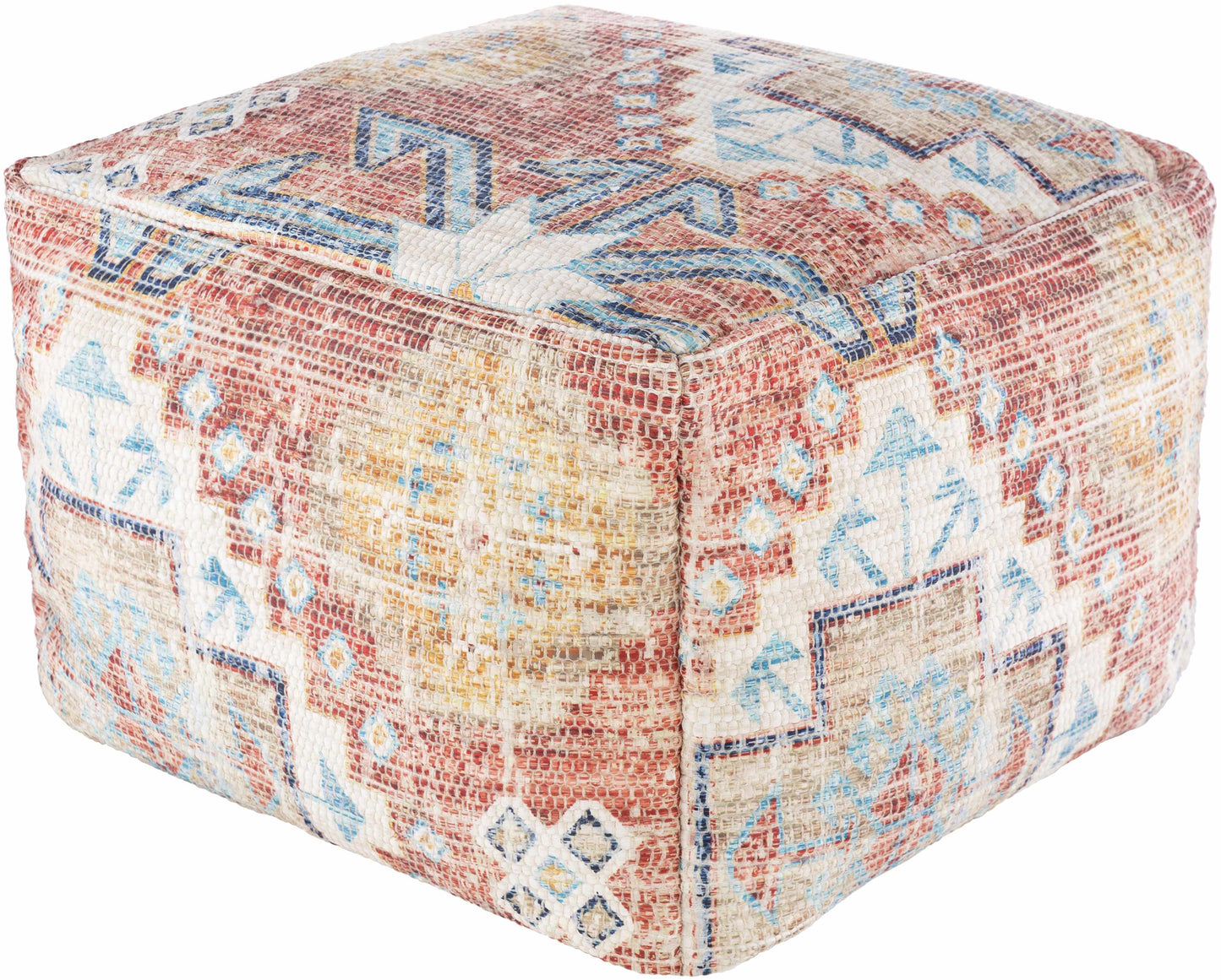 Dulwich Handwoven Neutral Pouf Artisan Seating And Decor Accent For Living Rooms