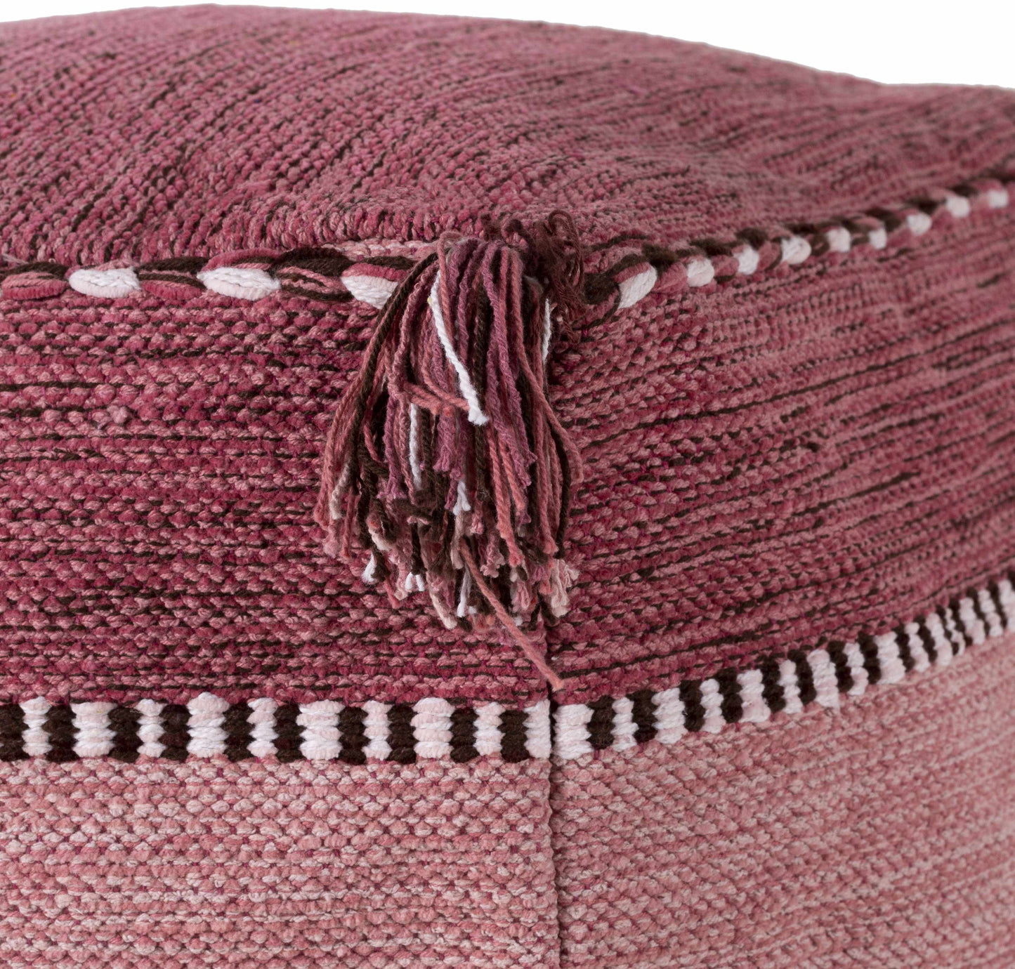 Jamberoo Pouf Handwoven Cotton Accent Stool Clearance For Bohemian Living Spaces
