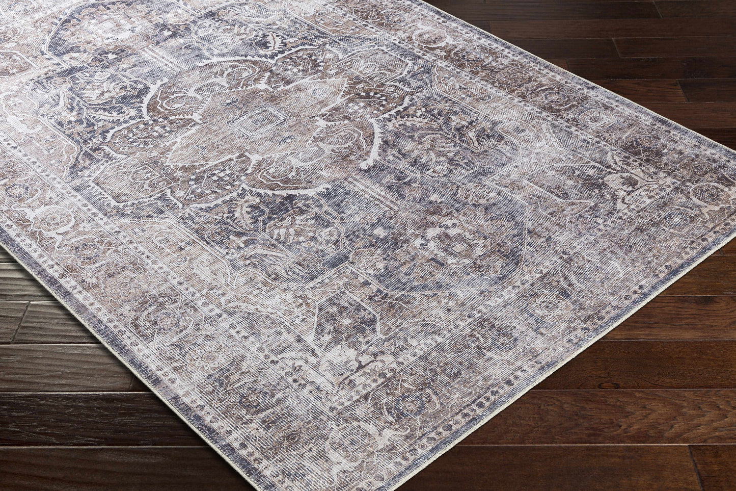 Washable Mignon Area Rug - Stylish Durable Easy Clean Rug