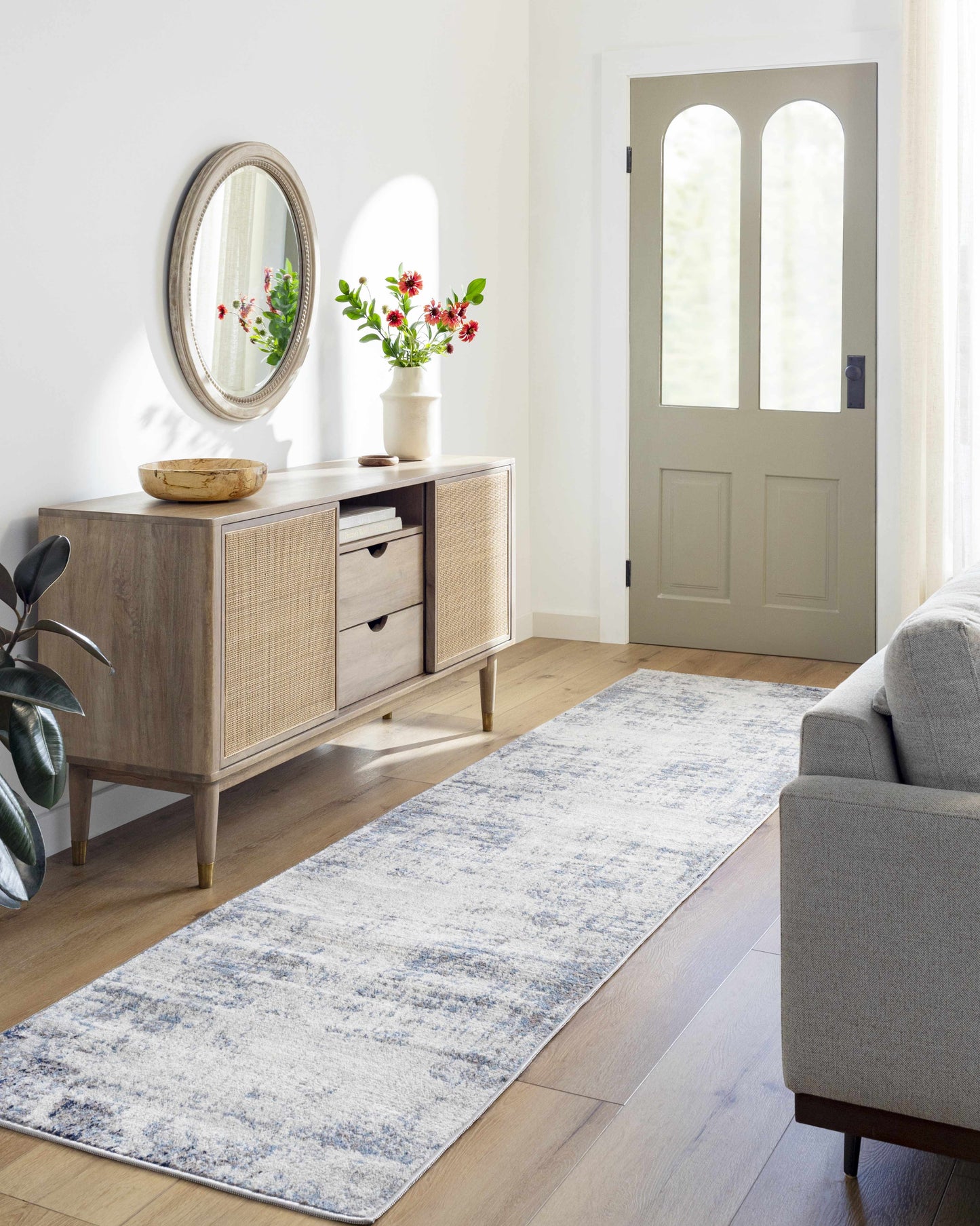 Texanna BlueGray Abstract Area Rug - Modern Home Décor