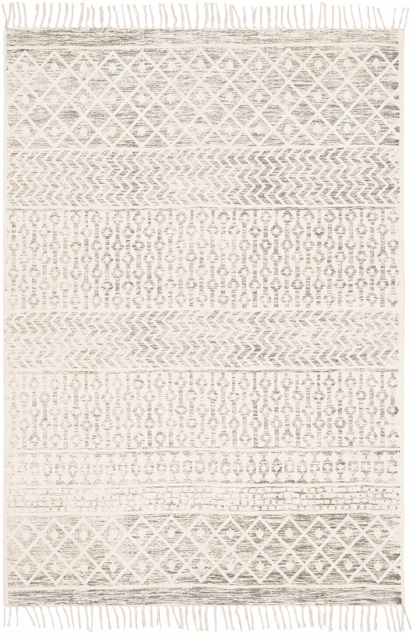 Hand Woven Cotton Rug - Stylish Durable Valyermo Beige Home Accent