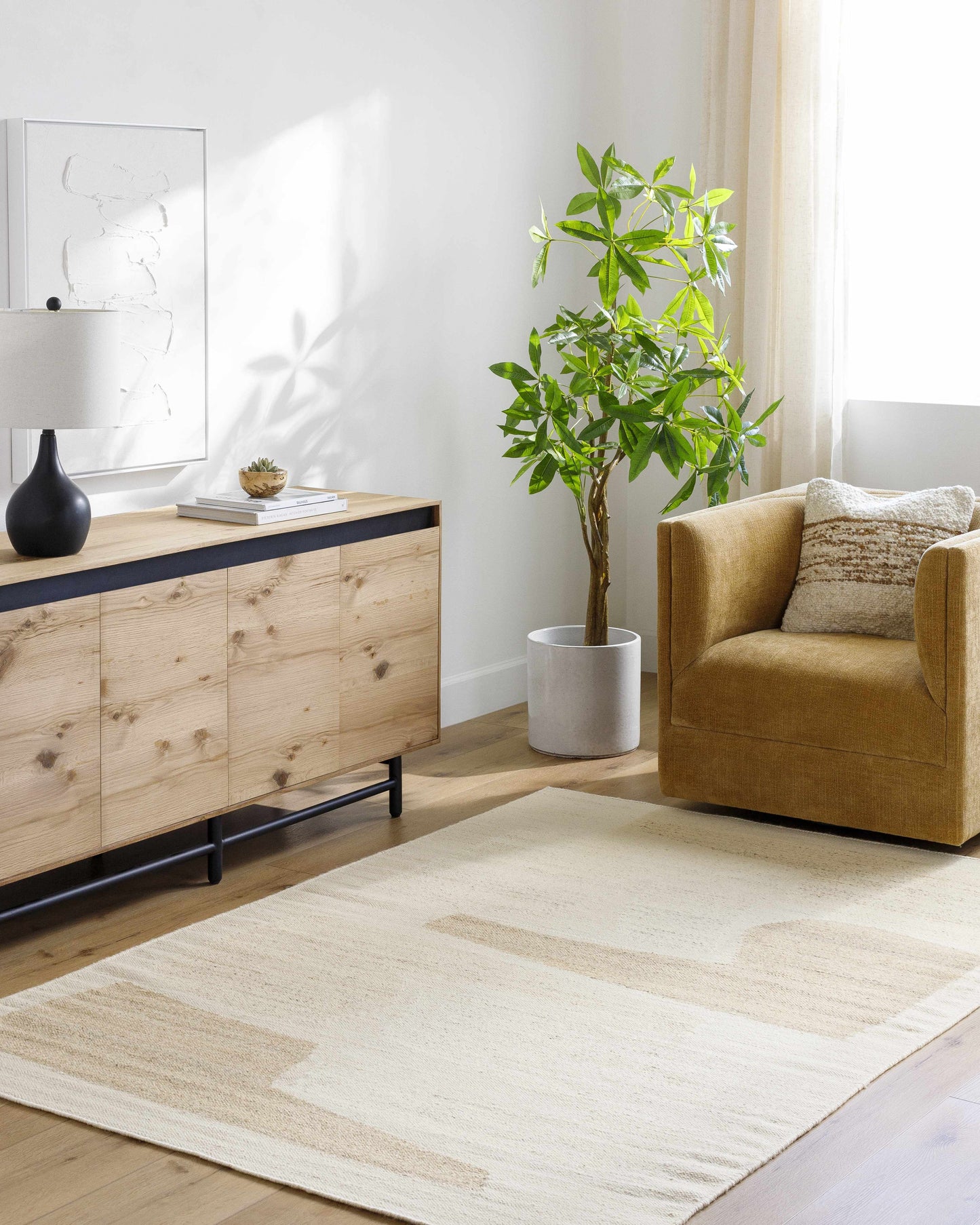 Airell Modern Geometric Area Rug - Stylish Living Room Bedroom Decor