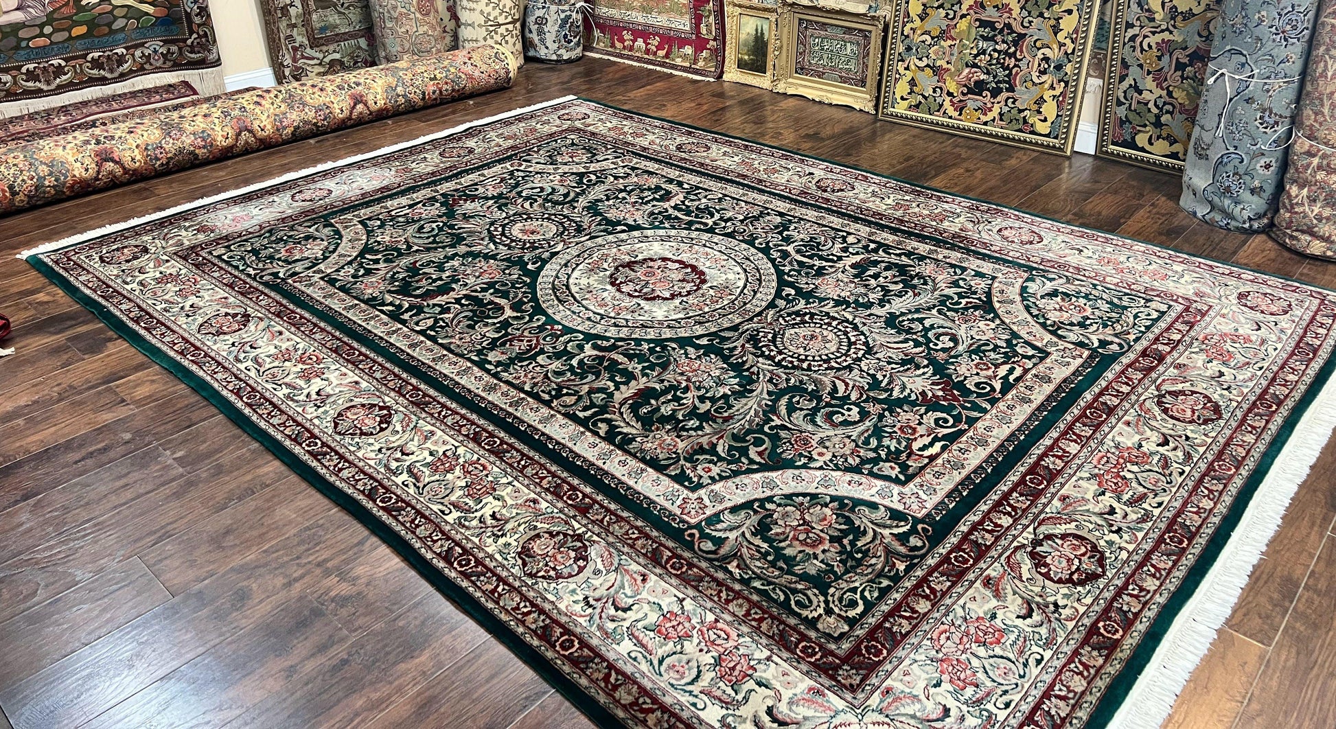 Green Persian rug