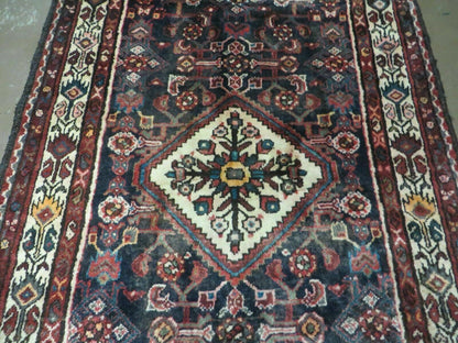 Antique Turkish Wool Runner Rug Handwoven Allover Pattern 3 Ft 6 In By 10 Ft 3 In