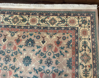 Palace Size Kerman Wool Rug 10x18 Hand Knotted Oversized Taupe Allover Pattern