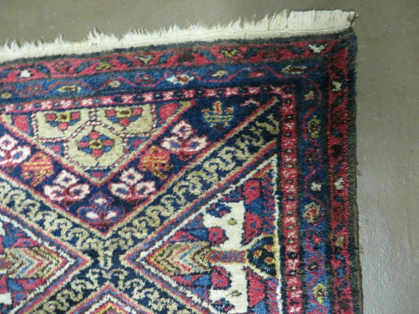 Turkish Anatolian Wool Runner Rug Antique Handmade Allover Pattern 30 By 113 Inches