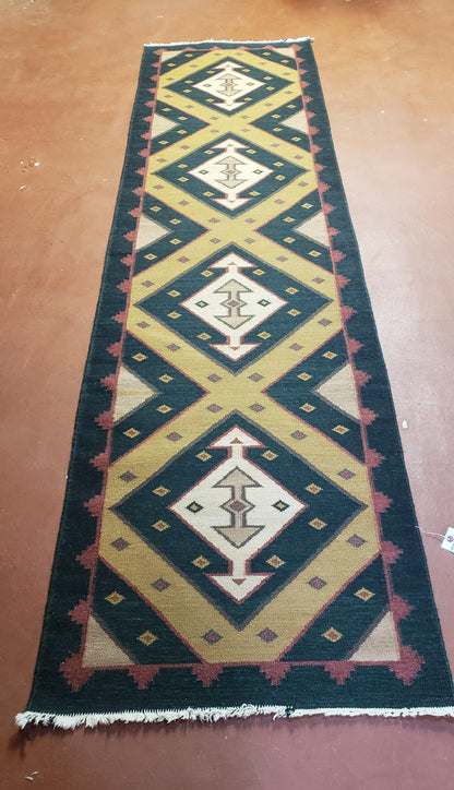 Kilim Runner Rug Vintage Hand Knotted Wool