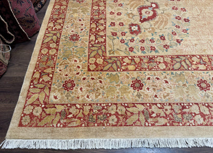 Persian Rug Palace Size Pak 13x17 Hand Knotted Wool Haji Jalili Beige Rust