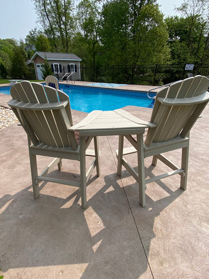 HDPE Outdoor Conversation Set Two Chairs With Interlocking Table