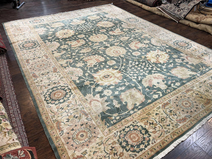 Egyptian Mahal Rug 10x14 Hand Knotted Wool Large Vintage Floral Persian Area Rug