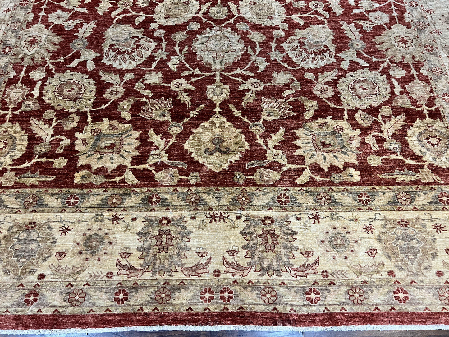 Handmade Persian Rug 10x14 Pak Sultanabad Mahal Chobi Floral Wool Oriental Vintage Carpet