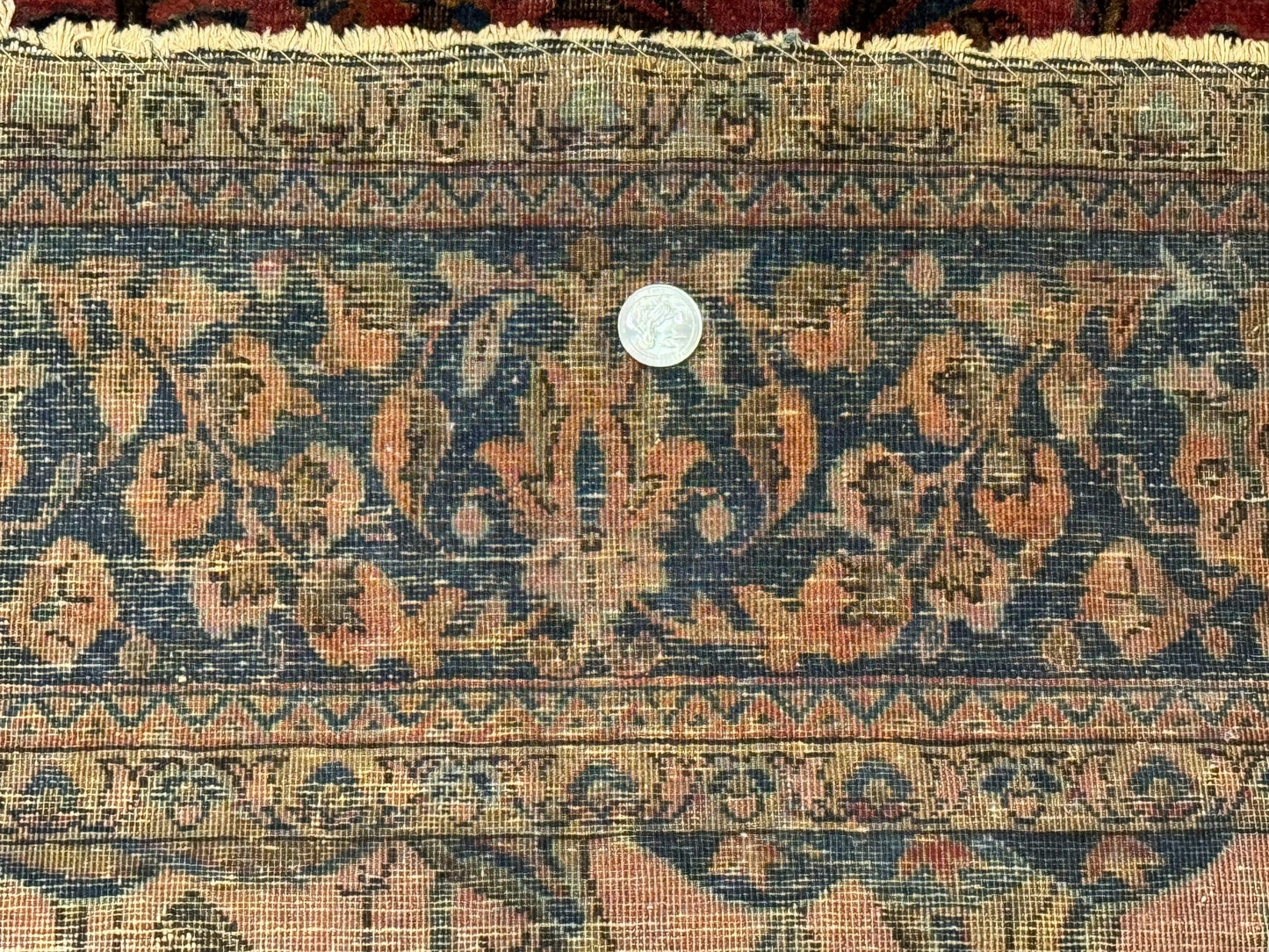 Antique Persian Tree Of Life Rug 3x5 Feet Manchester Wool With Bird Pictorials