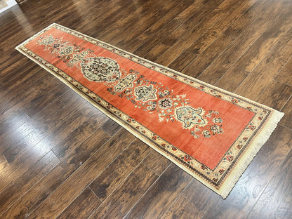 Persian Tabriz Runner Rug 3x12 Hand Knotted Wool Oriental Hallway Carpet