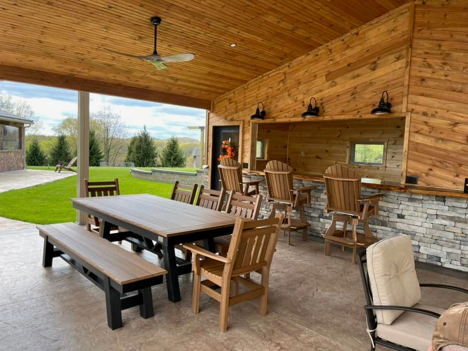 Harmony Outdoor Table Modern Dining Table With Durable HDPE Lumber