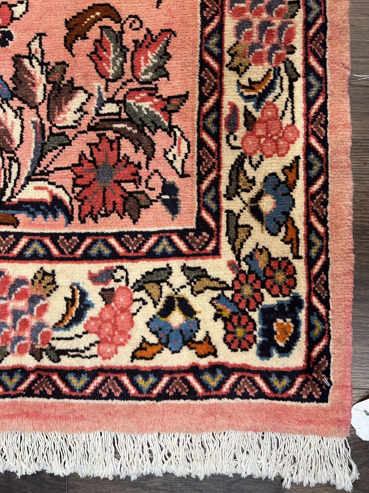 Persian Runner Rug 2.9x13.6 Vintage Hand Knotted Sarouk Wool Oriental Runner