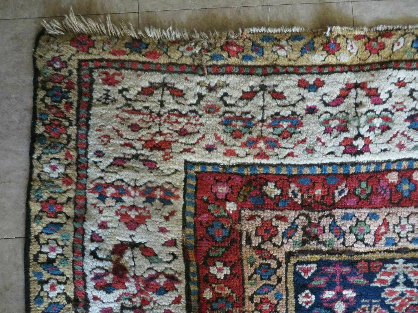 Antique Turkish Anatolian Wool Runner Rug 4x11 Handmade Kalegy