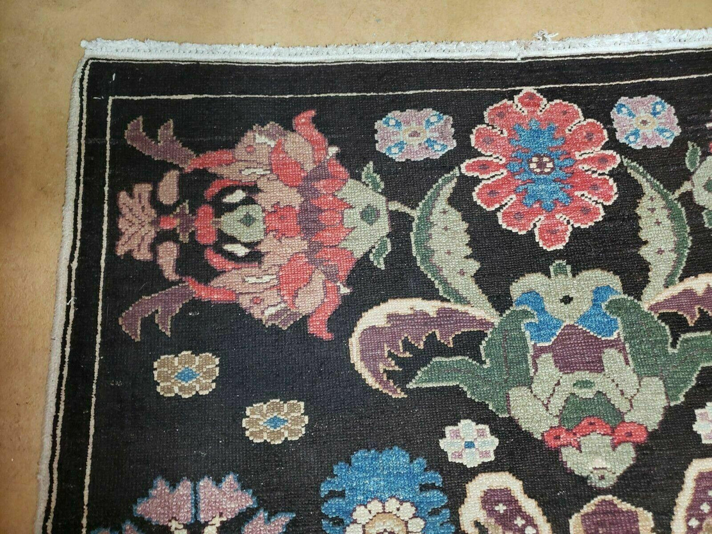 Antique Karabagh Caucasian Rug Handmade Wool Carpet Organic Dye 4 Ft 5 In By 16 Ft 1 In