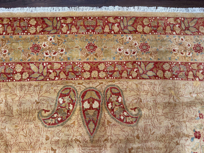 Persian Rug Palace Size Pak 13x17 Hand Knotted Wool Haji Jalili Beige Rust