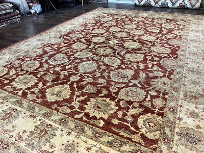 Handmade Persian Rug 10x14 Pak Sultanabad Mahal Chobi Floral Wool Oriental Vintage Carpet