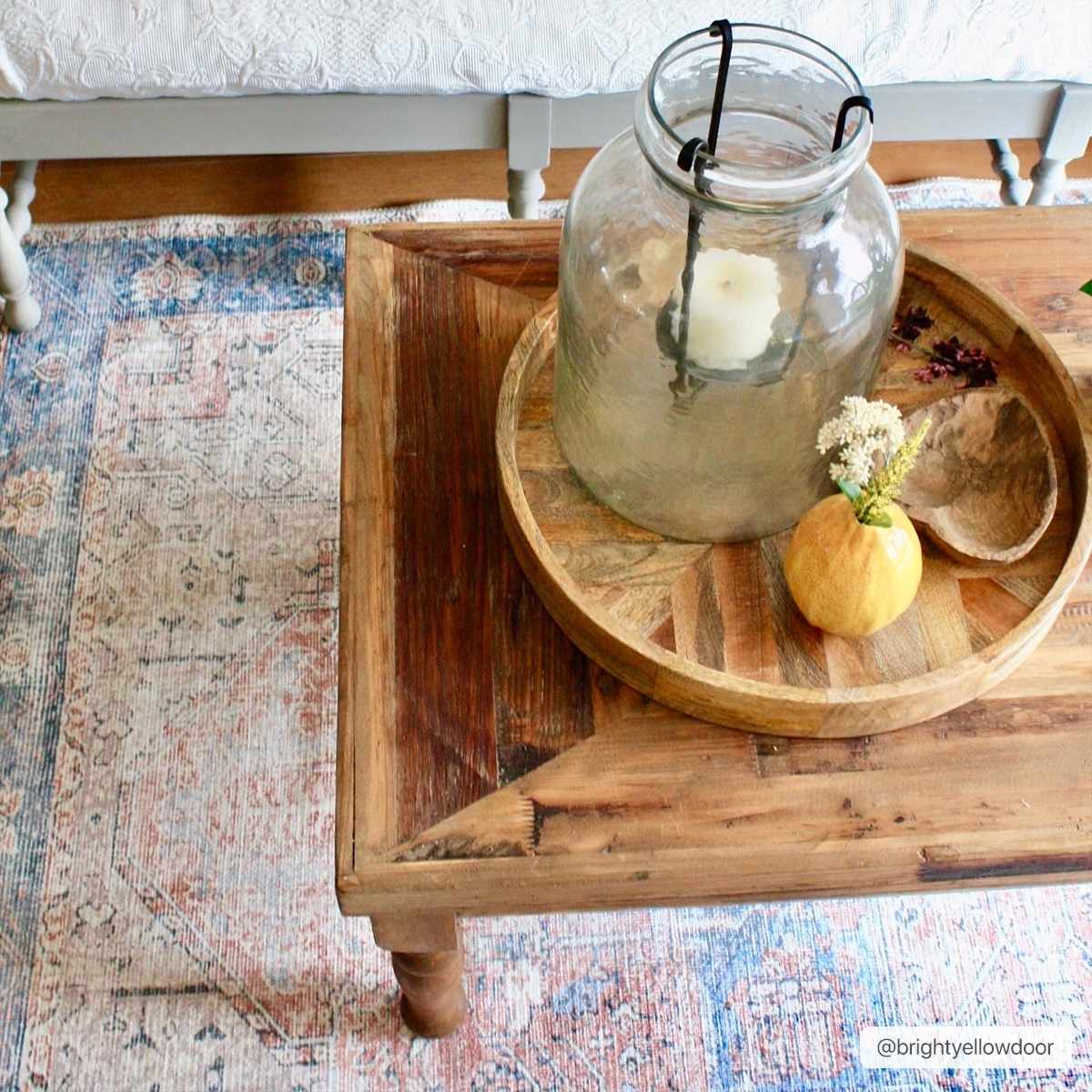 Distressed Washable Area Rug - Stylish Durable Easy to Clean