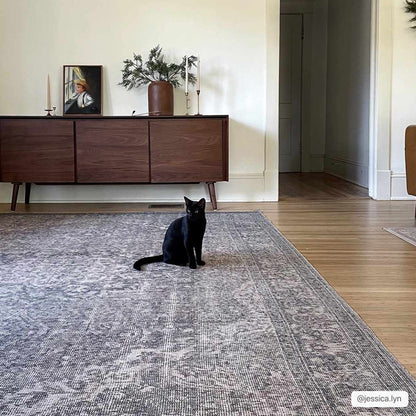 Dusty Blue Washable Rug - Soft Durable Greenpoint Collection