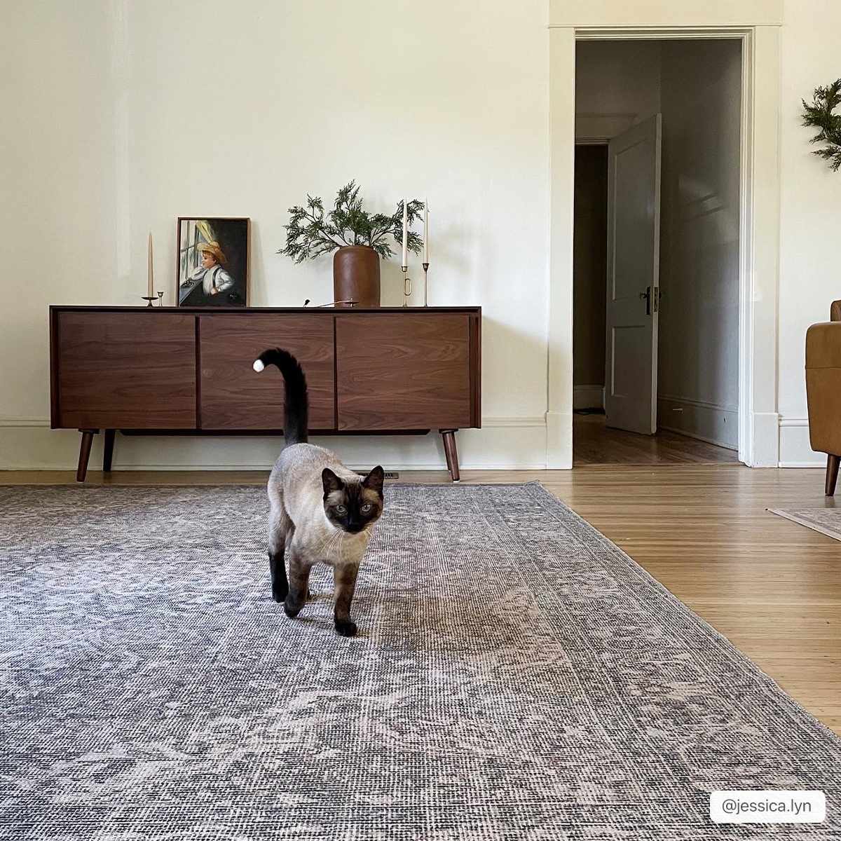 Dusty Blue Washable Rug - Soft Durable Greenpoint Collection