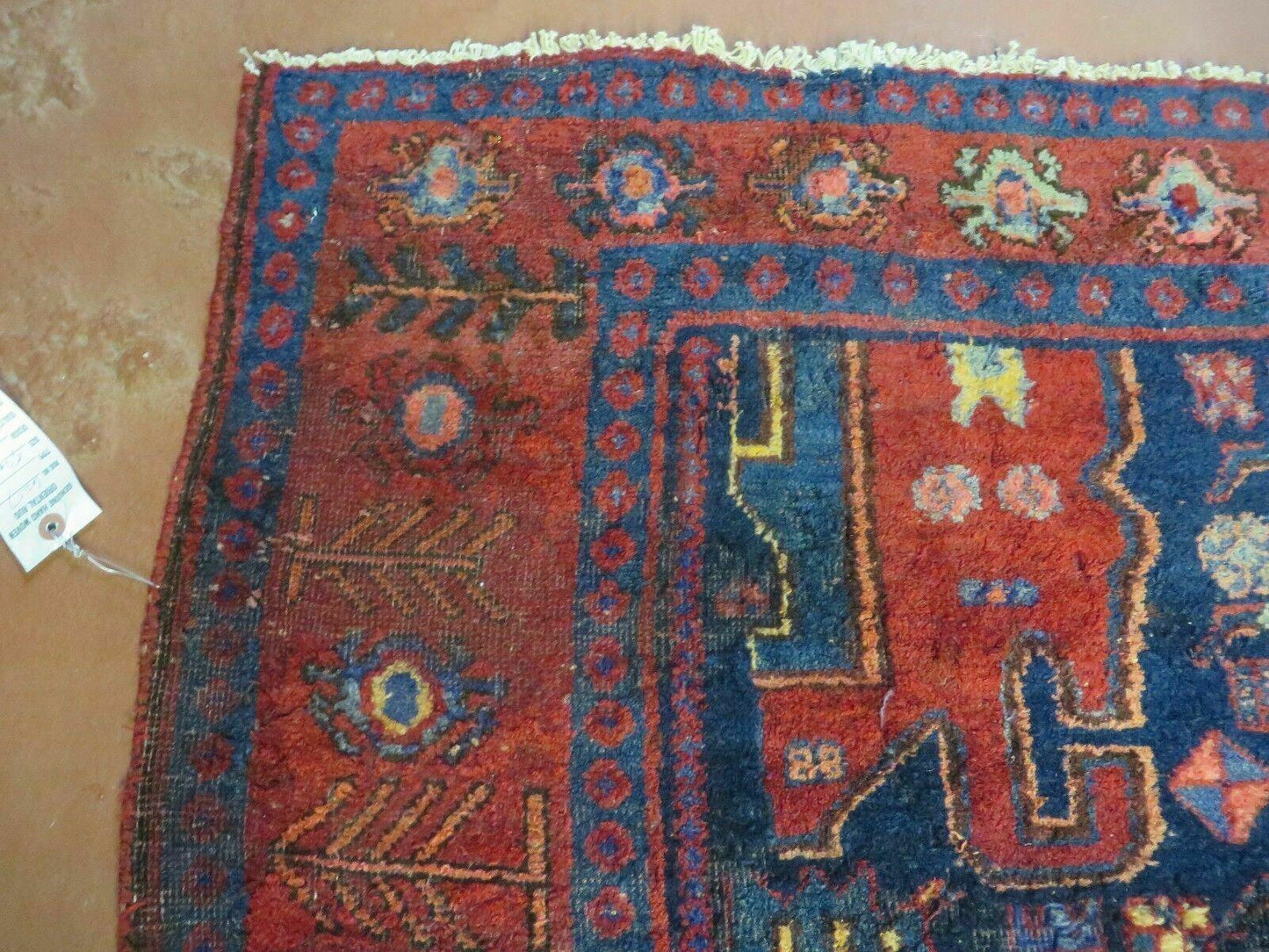 Antique Handmade Floral Tribal Oriental Turkish Wool Rug 4 Ft By 10 Ft