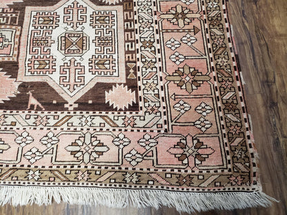 Caucasian Rug Shirvan Carpet Hand Knotted Wool Antique Runner Five Foot Five By Ten Foot Nine