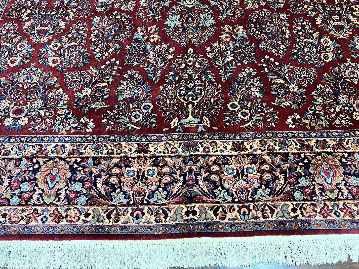 Karastan Rug Red Sarouk 10x18 Wool Carpet Original 700 Series Vintage Large Oriental Rug