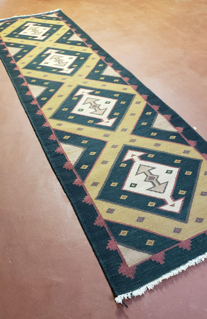 Kilim Runner Rug Vintage Hand Knotted Wool