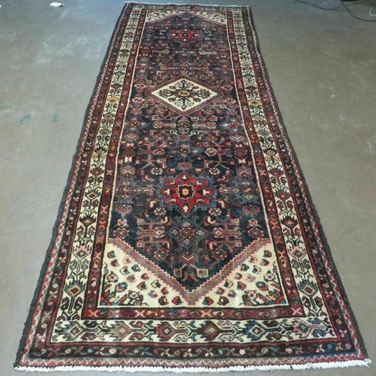 Antique Turkish Wool Runner Rug Handwoven Allover Pattern 3 Ft 6 In By 10 Ft 3 In