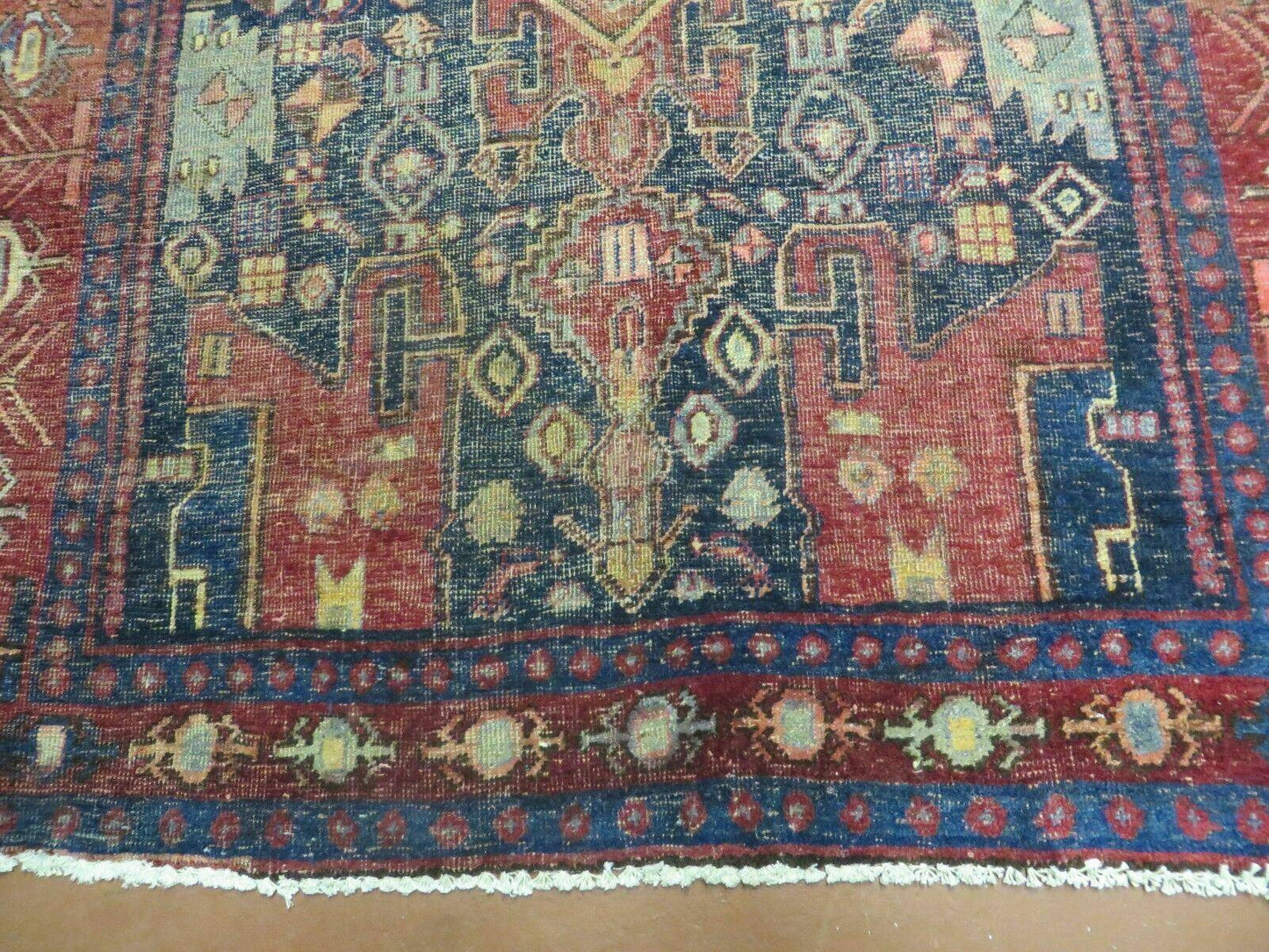 Antique Handmade Floral Tribal Oriental Turkish Wool Rug 4 Ft By 10 Ft