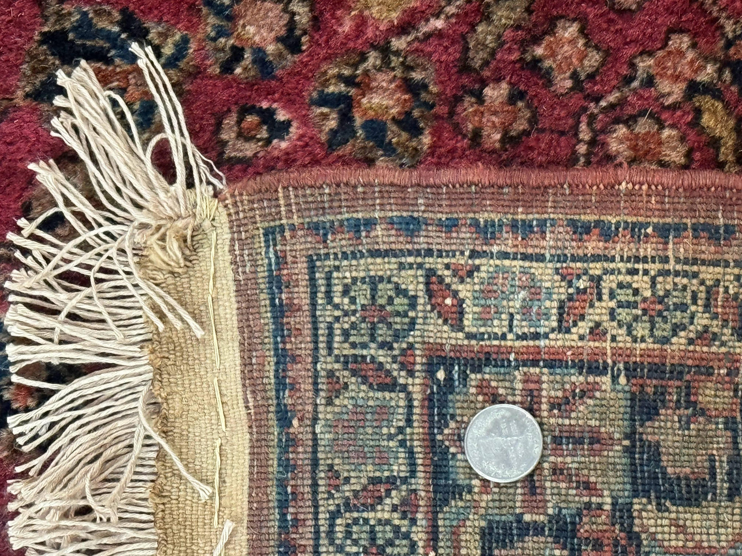 Persian Sarouk Rug 3x5 Antique Carpet With Medallion Field