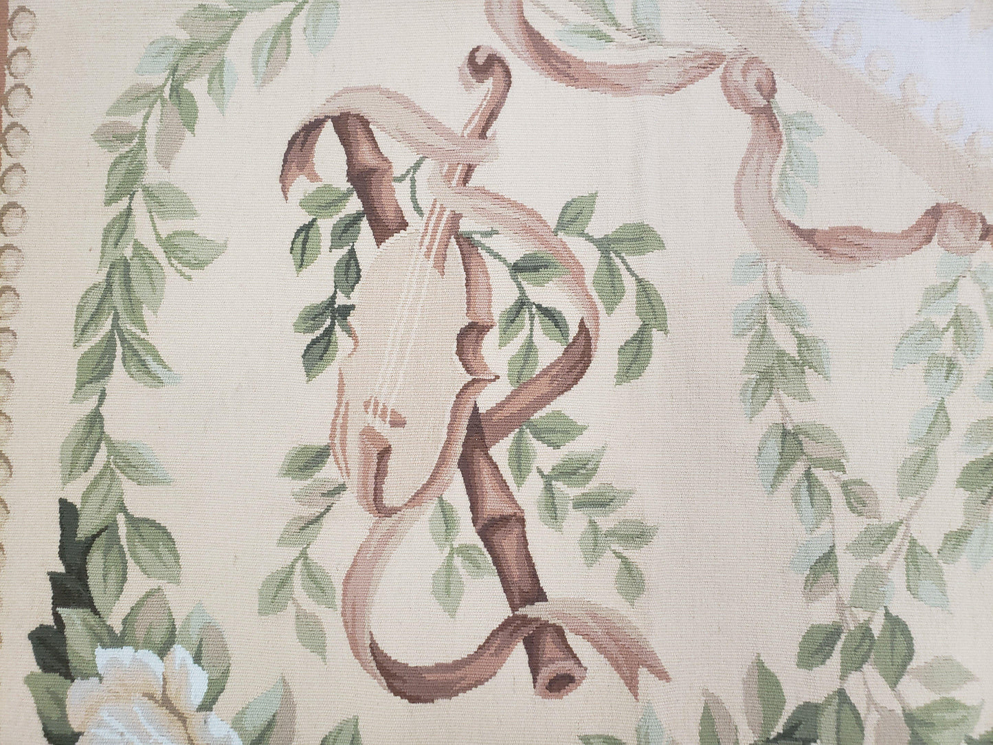 Aubusson Rug 10 X 14 Handwoven Wool Carpet Cream Ivory European Style