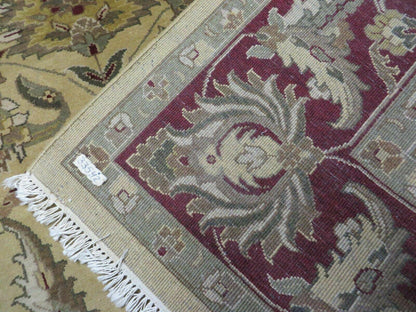 Vintage Handmade Rug Jaipur Tea Washed Hand Knotted Oriental 9x12