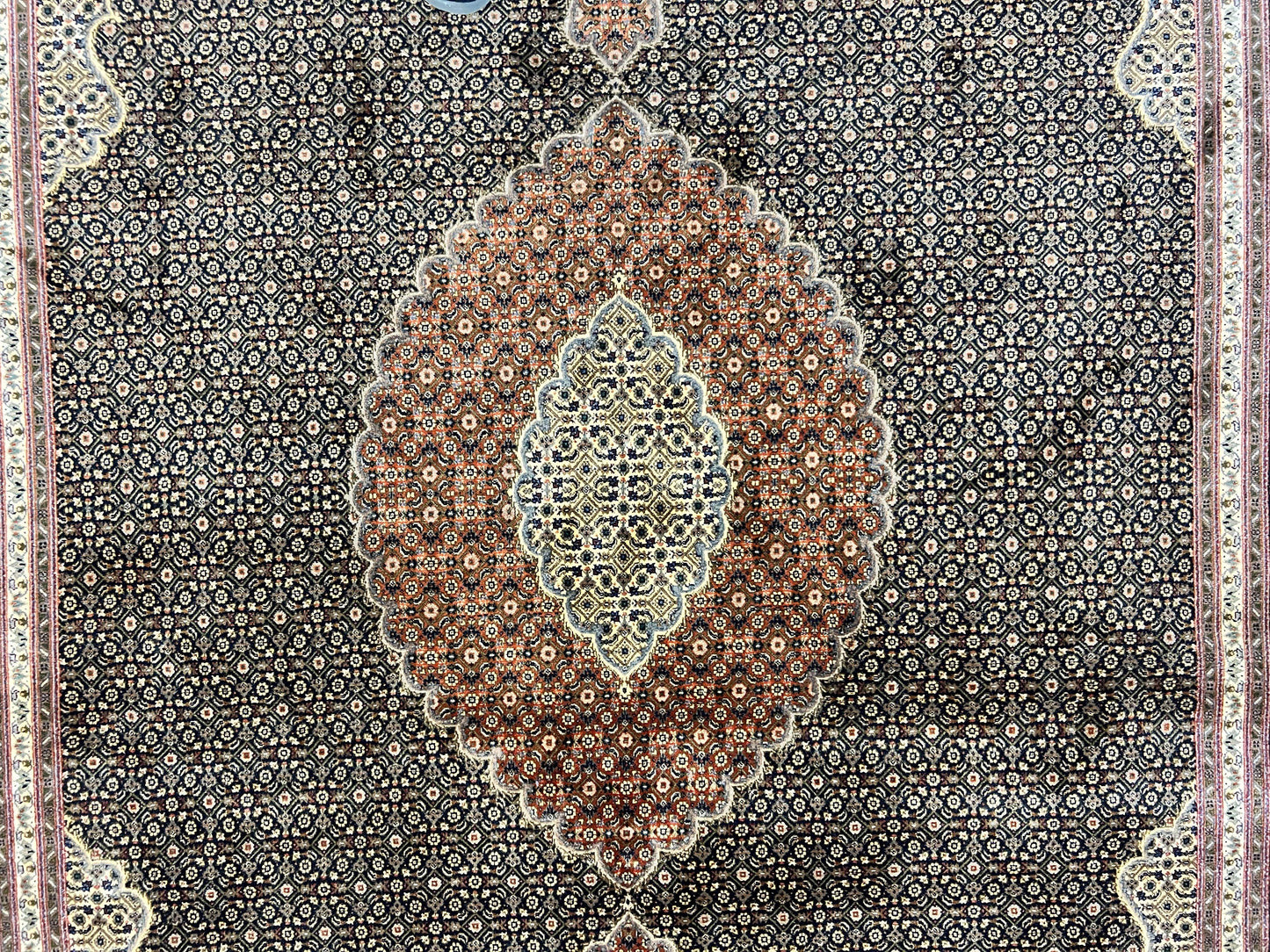 Persian Tabriz Rug 7x10 Hand Knotted Wool Vintage Carpet Collection