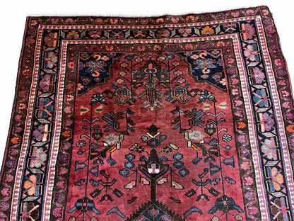Handmade Wool Tribal Gallery Runner Rug 5.5 By 10 Feet Floral Red