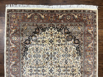 Premium Handmade Wool Persian Rug 5x8 Vintage Floral Allover Oriental Carpet
