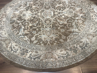 Karastan Rug Euphoria Round 8x8 Ft Indo Mahal Design Contemporary