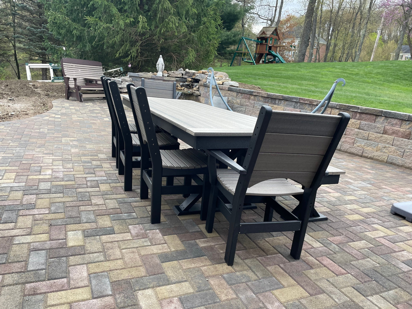 Outdoor Canyon Dining Chair HDPE All Weather Durable Outdoor Patio Seating For Year Round Comfort