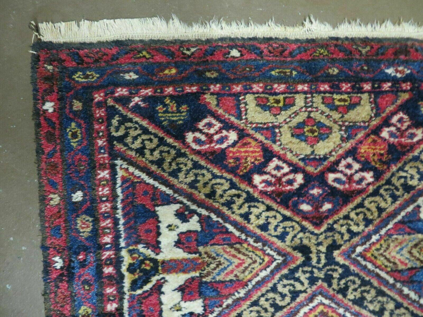 Turkish Anatolian Wool Runner Rug Antique Handmade Allover Pattern 30 By 113 Inches